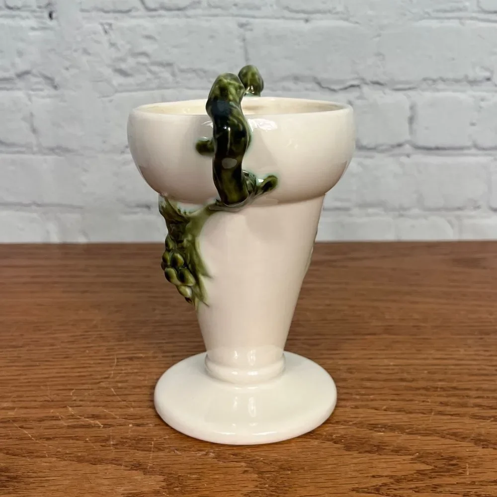 Hull Pottery Vintage Tokay or Tuscany vase or planter grapes & leaves & vines